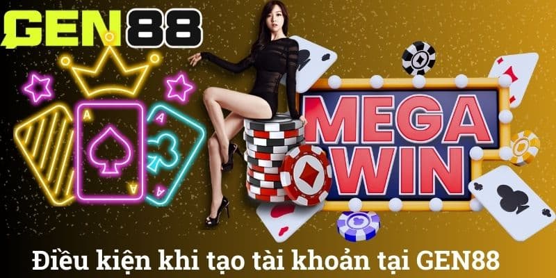 Điều kiện khi tạo tài khoản tại GEN88